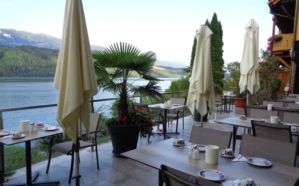 Frühstücksterrasse Pension Millstatt Sedlak